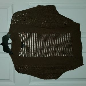 Women's Apt 9 shrug. Chocolate brown, large.